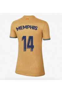 Fotbalové Dres Barcelona Memphis Depay #14 Dámské Venkovní Oblečení 2022-23 Krátký Rukáv